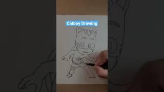 Catboy Drawing | Pj Masks #drawing #shorts #art #artist #howtodraw #tutorial #drawingvideo #pjmasks