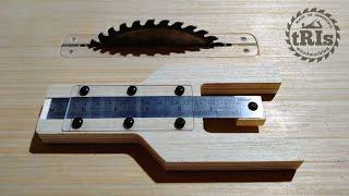 Make A Height And Depth Gauge For Table Saw - DIY Woodworking Tools