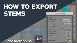 How To EXPORT STEMS in Ableton Live 10