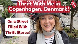 Thrift With Me in Copenhagen, Denmark on a Street Filled With Thrift Stores!