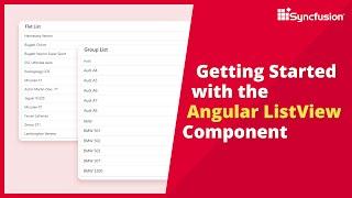 Getting Started with the Angular ListView Component