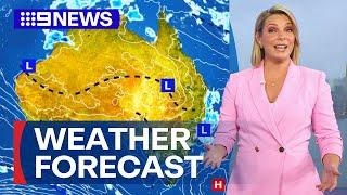 Australia Weather Update: Showers and storms continuing across country’s east | 9 News Australia