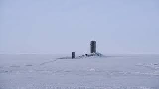 HMS Trenchant breaks through Arctic ice