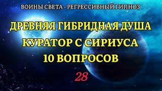 Древняя гибридная душа. 10 вопросов куратору с Сириуса. Регрессивный гипноз - воины света