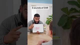 Teaching the EAR phonics pattern to a 1st grader #shorts