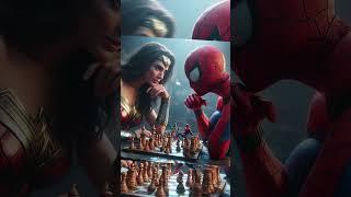 Spider Man vs wonder man play the shatranj game#shorts