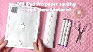 ️paper diy️ HOW TO MAKE paper ipad pro + apple pencil | + ohuhu unboxing | ASMR | applefrog