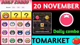 Tomarket Airdrop Daily Combo 20 November | Tomato Daily Combo Today | Tomarket daily combo card