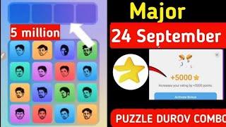 24 September Major puzzle durov Solved Today |Major Daily combo card 22 September