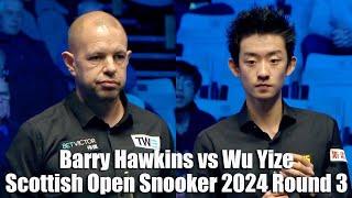 Barry Hawkins vs Wu Yize Scottish Open Snooker 2024 Round 3