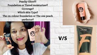 Oriflame Oncolour foundation  VS Peach Perfector full Review with Swatches#oriflameproducts