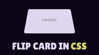 Flip Card in CSS (Like Apple)