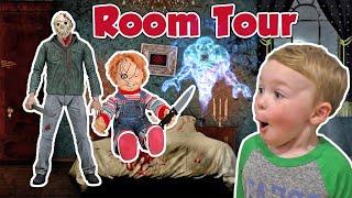 Scary Horror Bedroom Tour - Jagger's Horror Collection with Jason Vorhees & Freddy Kreuger