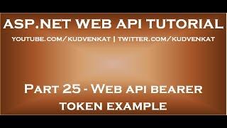 Web api bearer token example