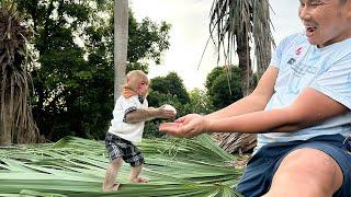 Bibi harvests eggs and boils them for Dad when he sees him working hard!