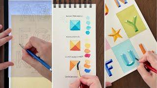 Watercolor Lettering Tutorial + Easy DIY Gift Tags