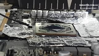  Ремонт видеокарты Gigabyte RX580 замена GPU чипа от RX470