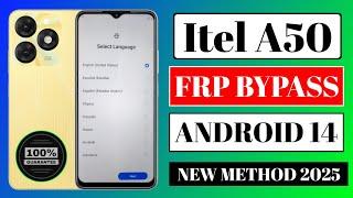 Itel A50 Frp Bypass 2025 | New Method 2025 | Without PC | Itel A50 Frp Bypass Android 14