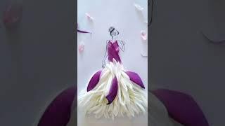 Creative dresses from flowers 085. MS Artz #youtubeshorts #shorts #art #dresses