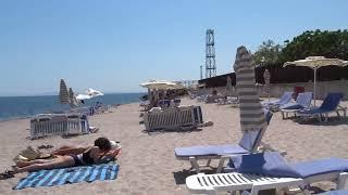 Град Несебър.Плаж "Морска гара" в Стария град. City of Nessebar.Beach "Sea Station" in the Old Town.