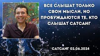 Все слышат только свои мысли, но пробуждаются те, кто слышат сатсанг. Сатсанг 02.06.2024