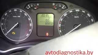 Подмотка (проверка) одометра (спидометра) Skoda Octavia 2006.  Roll up odometer