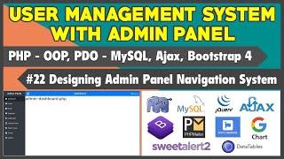 #22 User Management System With Admin Panel | Making Admin Panel Navigation System