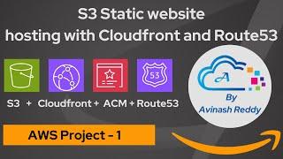 S3 Static website hosting with Cloudfront, Route53 and ACM by AWS Avinash Reddy