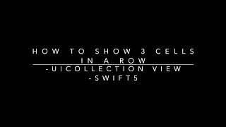 iOS - SWIFT: How to show 3 cells in a row with Horizontal scroll -  UiCollectionView  - Swift 5