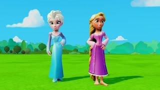 Эльза из мультика Холодное Сердце и Тачки Дисней в игре для детей Elsa