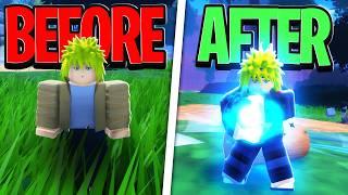 Going From NOOB To 1% YELLOW THUNDER MINATO In Ninja Time (Roblox)