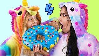 9 DIY Good Unicorn Candy vs Bad Unicorn Candy / Giant Candy And Miniature Candy