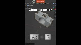 Blender Keyboard Shortcut  Clear Location, Rotation & Scale .