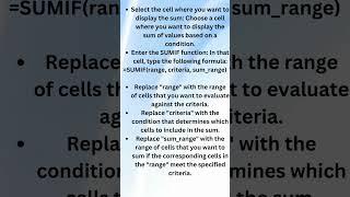 sumif formula - #chanzify #excel #exceltips #exceltech #msexcel