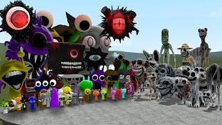 ALL SPRUNKI PHASES VS ALL ZOONOMALY MONSTERS In Garry's Mod!