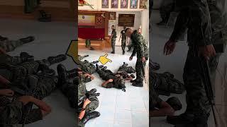 Soldiers Trained to Sleep Holding Guns!    #Shorts