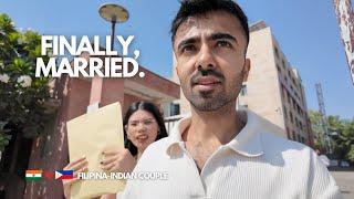 Court Marriage here in India | Filipina - Indian Couple ️