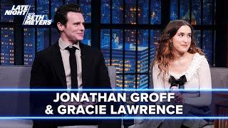 Jonathan Groff and Gracie Lawrence Try Not to Break While Singing into Each Other's Mouths