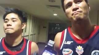 ABS-CBN Sports Exclusive: Letran's Mark Cruz and Kevin Racal talk about the Game One win