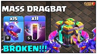 BROKEN AIR ARMY!! TH14 Mass DragBat Attack Strategy | Th14 Dragon Attack - Clash of Clans