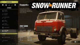 Diff lock upgrade location for the ZIKZ 5368 (Taymyr, Russia) SnowRunner, pc gameplay