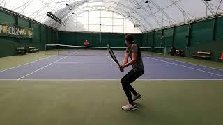 Sasha tennis - Preparing my student to start playing tournaments this year (warm up and POINTS)