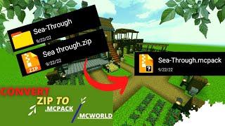 Easiest way to convert zip file to mcworld in Android #minecraft#mcworld#crazylostlegend