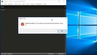 FileNotFound Error 2 sublime python