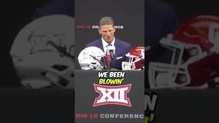 Oklahoma Football Coach Brent Venables Comments on Blowin' a Firehose at Big XII Media Days