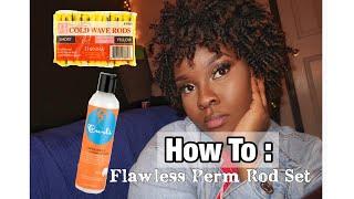 How to: Perm Rod Set On Blowout | Natural Hair