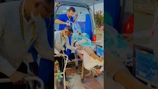 35 Year Intubated patient shifting by Ventilator Ambulance  #viral #anesthesia