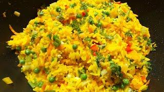 Saffron Rice (How to Make Saffron Rice)/Turmeric Rice/Vegetable Fried Rice