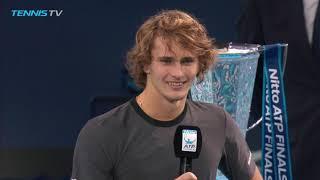 Sascha Zverev trophy raise & hilarious speech  | Nitto ATP Finals 2018