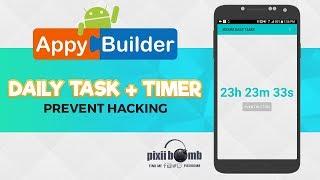 AppyBuilder: Prevent Hacking - Do Anything Once Hour/Day + Countdown Timer [.aia file]